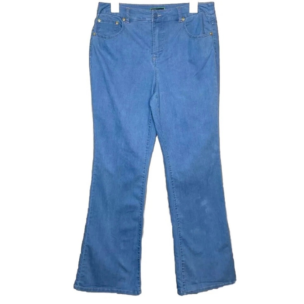 C. Wonder Womens Light Wash High Rise Bootcut Jeans Size 10 Blue Stretch Denim